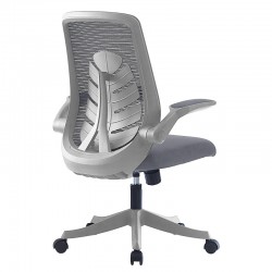Office chair Enrich pakoworld with fabric mesh in grey colour Office chair Enrich pakoworld with fabric mesh in grey colour