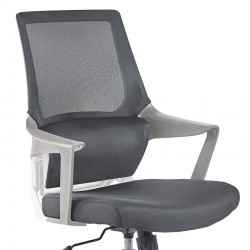 Office chair Fragrant pakoworld with fabric mesh in grey colour Office chair Fragrant pakoworld with fabric mesh in grey colour