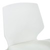 Visitor office chair Genuine pakoworld white pp with ivory color cushion 47x52x85cm