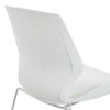 Visitor office chair Genuine pakoworld white pp with ivory color cushion 47x52x85cm