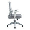 Litulo pakoworld office chair mesh fabric in grey shade 51x50.5x98/106cm