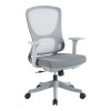 Litulo pakoworld office chair mesh fabric in grey shade 51x50.5x98/106cm