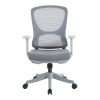 Litulo pakoworld office chair mesh fabric in grey shade 51x50.5x98/106cm