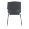 Genuine pakoworld PP-PU visitor chair in black with cushion 47x52x85cm