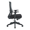 Litulo pakoworld office chair mesh fabric in black 51x50.5x98/106cm