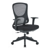 Litulo pakoworld office chair mesh fabric in black 51x50.5x98/106cm
