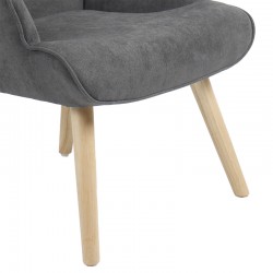 Armchair Fluffy pakoworld fabric anthracite-natural 75x69x96cm Armchair Fluffy pakoworld fabric anthracite-natural 75x69x96cm