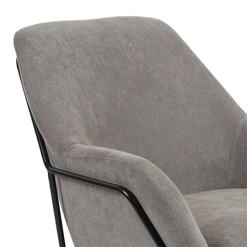Armchair Indelible pakoworld fabric grey-black 76x67x81cm Armchair Indelible pakoworld fabric grey-black 76x67x81cm