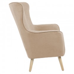 Armchair Insicive pakoworld fabric natural-natural 72x89x105cm Armchair Insicive pakoworld fabric natural-natural 72x89x105cm