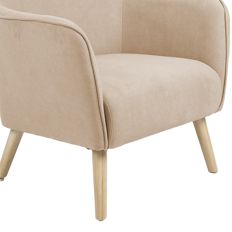 Armchair Insicive pakoworld fabric natural-natural 72x89x105cm Armchair Insicive pakoworld fabric natural-natural 72x89x105cm