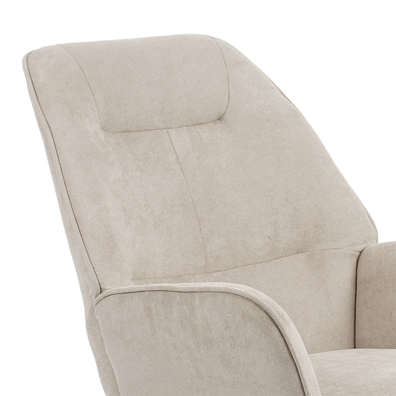 Rocking Armchair Exultant pakoworld fabric cream-natural 75x68x95cm Rocking Armchair Exultant pakoworld fabric cream-natural 75x68x95cm