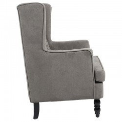 Armchair Efficient pakoworld fabric grey-black 72x97x100cm Armchair Efficient pakoworld fabric grey-black 72x97x100cm