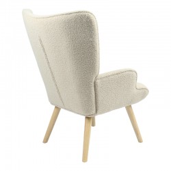 Armchair Fluffy pakoworld teddy fabric cream-natural 75x69x96cm Armchair Fluffy pakoworld teddy fabric cream-natural 75x69x96cm