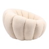 Πολυθρόνα Yannick pakoworld μπουκλέ ύφασμα μπεζ 92x92x60εκ