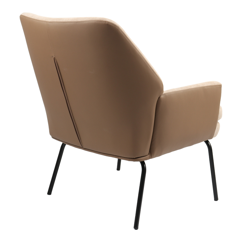 Armchair Kieran pakoworld fabric brown black leg 67x89x86cm Armchair Kieran pakoworld fabric brown black leg 67x89x86cm