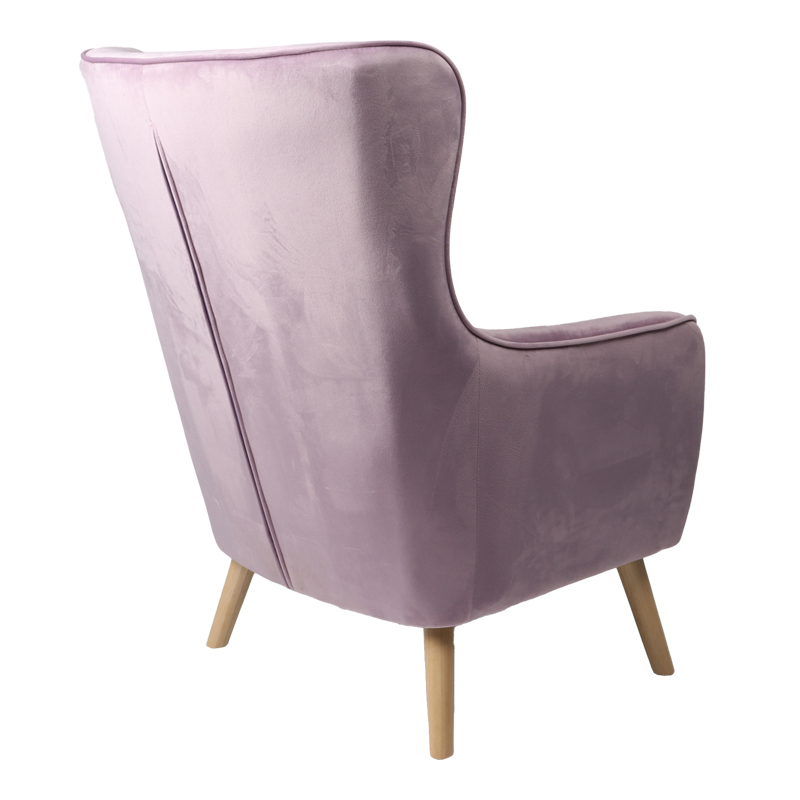 Insicive armchair pakoworld velvet fabric rotten apple-natural leg 72x89x105cm Insicive armchair pakoworld velvet fabric rotten apple-natural leg 72x89x105cm