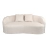 2-seater sofa Raini pakoworld with cushions cream velvet 178x82x68cm