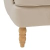 Armchair Keisi pakoworld cream velvet-natural wooden leg 81.5x84x92.5cm