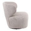 Armchair Marelia pakoworld rotating beige color fabric 73x76x76cm