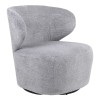 Armchair Marelia pakoworld rotating grey color fabric 73x76x76cm