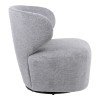 Armchair Marelia pakoworld rotating grey color fabric 73x76x76cm