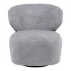 Armchair Marelia pakoworld rotating grey color fabric 73x76x76cm