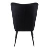 Armchair with footstool Siella pakoworld black velvet-black metal leg 59x67x94cm