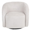 Πολυθρόνα Barrelo pakoworld περιστρεφόμενη με κρεμ ύφασμα 77x72x69εκ