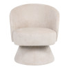 Πολυθρόνα Cioura pakoworld περιστρεφόμενη ύφασμα μπεζ 70x68x75εκ