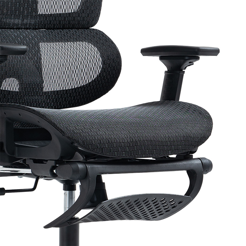 Office chair manager with footrest Verdant pakoworld Premium Quality mesh black Office chair manager with footrest Verdant pakoworld Premium Quality mesh black