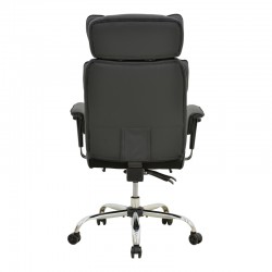 Καρέκλα γραφείου διευθυντή με υποπόδιο Zanci pakoworld pu μαυρο 70x66x112-120εκ