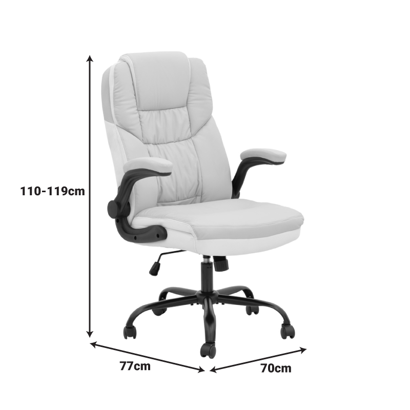 Stellar pakoworld pu manager's office chair in beige-ecru shade 70x77x110-119cm