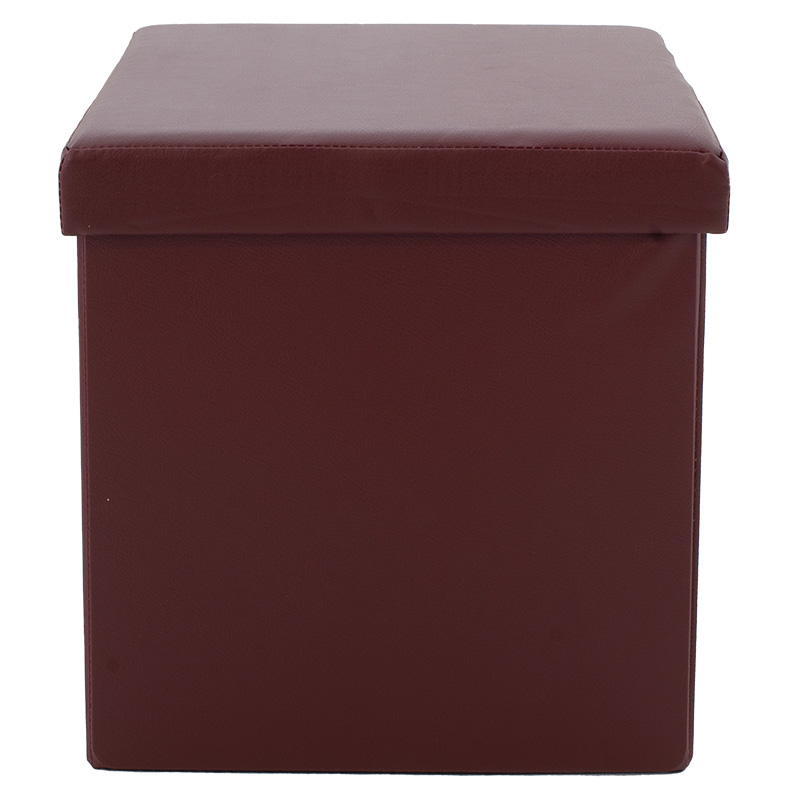 Stool-trunk Crystal pakoworld pu dark brown 38x38x38cm Stool-trunk Crystal pakoworld pu dark brown 38x38x38cm