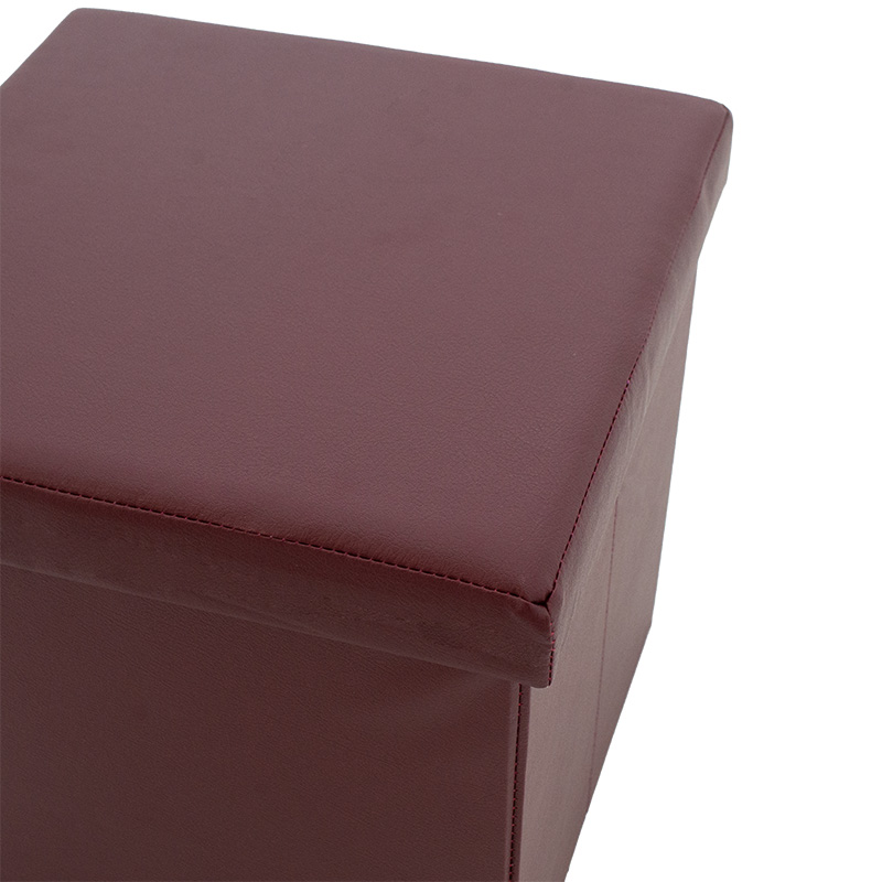 Stool-trunk Crystal pakoworld pu dark brown 38x38x38cm Stool-trunk Crystal pakoworld pu dark brown 38x38x38cm