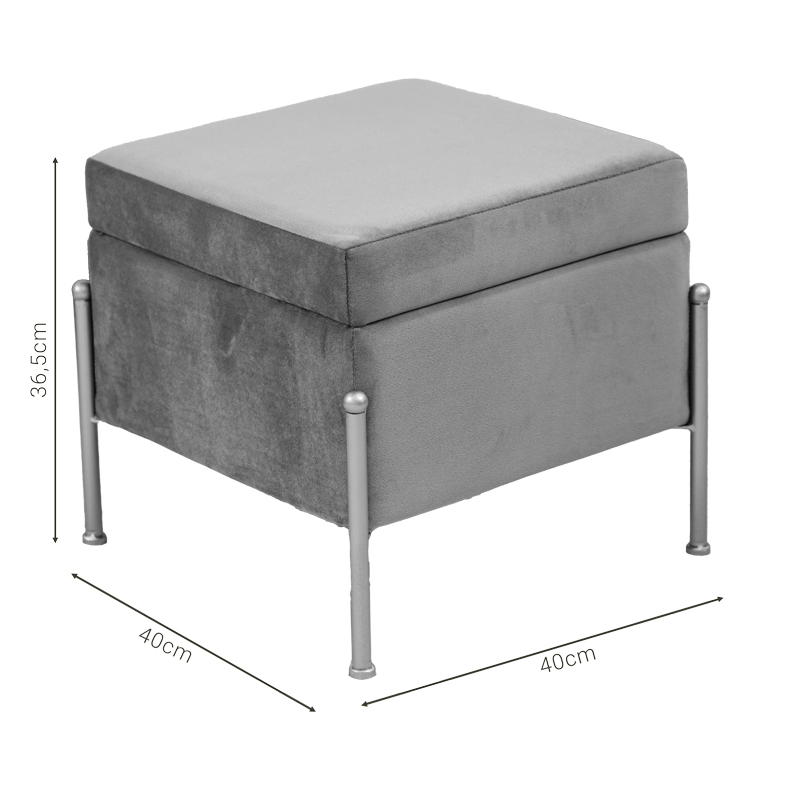Stool-trunk Panton pakoworld velvet rotten apple-golden 40x40x36,5cm Stool-trunk Panton pakoworld velvet rotten apple-golden 40x40x36,5cm