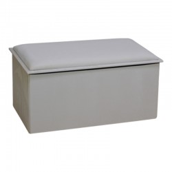 Koper pakoworld velvet stool-trunk in beige shade 76x38x38cm Koper pakoworld velvet stool-trunk in beige shade 76x38x38cm