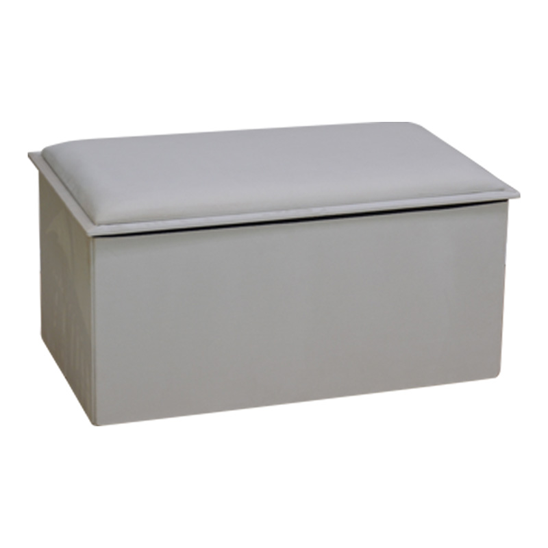 Koper pakoworld velvet stool-trunk in beige shade 76x38x38cm