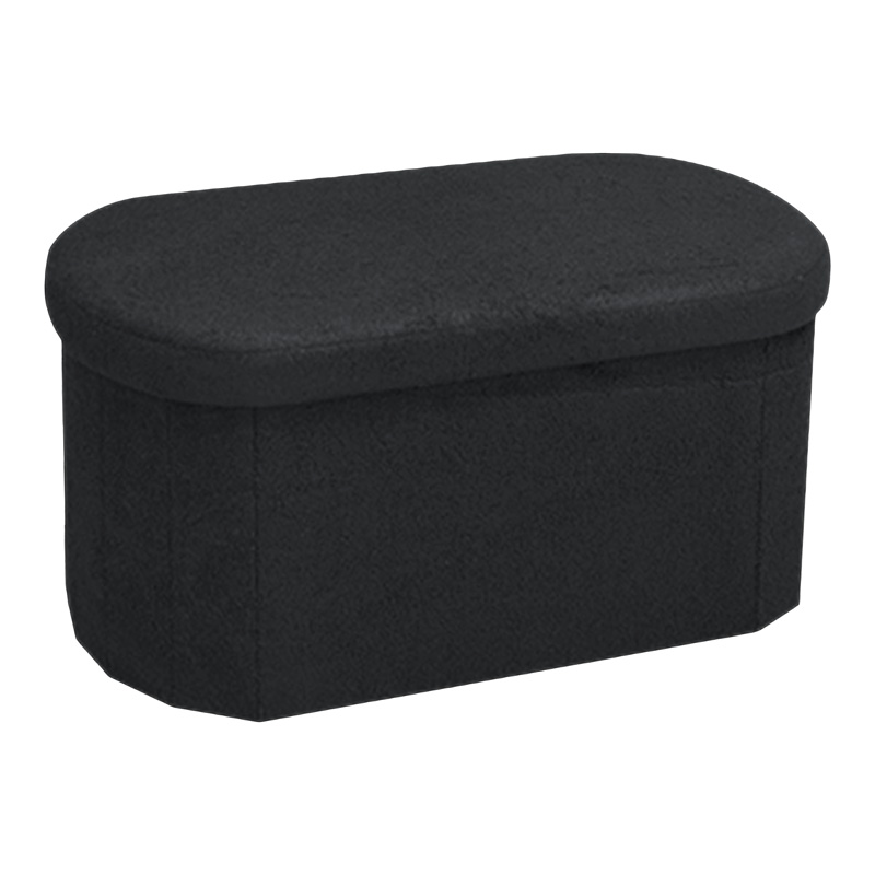Otto pakoworld stool-trunk, boucle fabric in dark grey color 76x38x38cm
