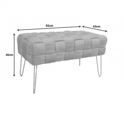Wenzo pakoworld velvet stool in black shade 82x43x46cm