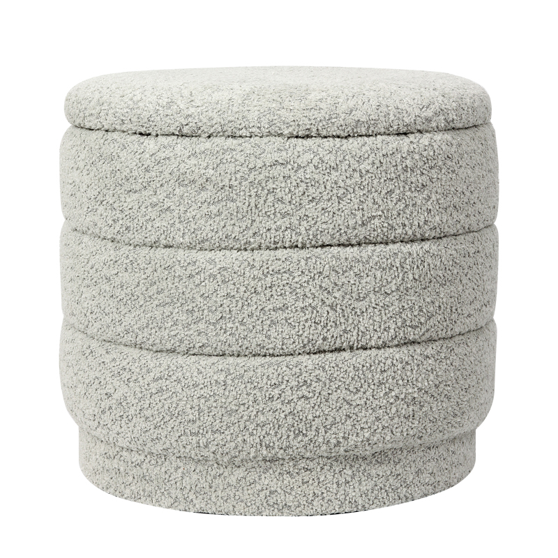 Σκαμπό-μπαούλο Bettia pakoworld μπουκλέ μέντα Φ41x38.5εκ