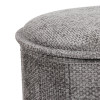 Σκαμπό-μπαούλο Trebia pakoworld γκρι ύφασμα 76x38x38εκ