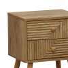 Nightstand Historic pakoworld  with 2 drawers in natural color with natural pine legs 37.5x32x54cm