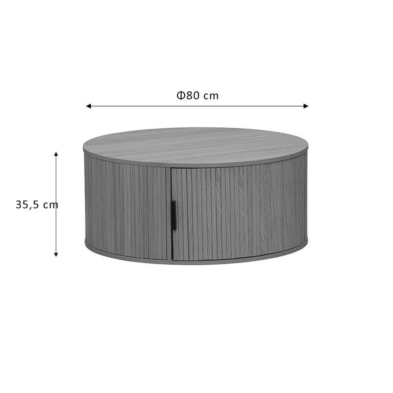 Coffee table Scandi pakoworld MDF natural D80x35.5cm Coffee table Scandi pakoworld MDF natural D80x35.5cm