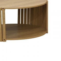 Coffee table Heavenly pakoworld MDF natural D83x38cm Coffee table Heavenly pakoworld MDF natural D83x38cm
