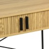 Work desk Scandi pakoworld MDF/Metal in natural color with black metal legs 120x60x76.5cm