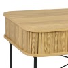 Work desk Scandi pakoworld MDF/Metal in natural color with black metal legs 120x60x76.5cm