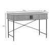 Work desk Scandi pakoworld MDF/Metal in natural color with black metal legs 120x60x76.5cm