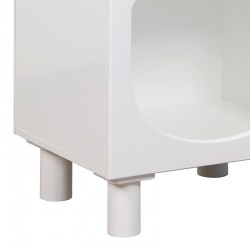 Κομοδίνο Emersi pakoworld MDF σε λευκή απόχρωση 40x32x70εκ Κομοδίνο Emersi pakoworld MDF σε λευκή απόχρωση 40x32x70εκ