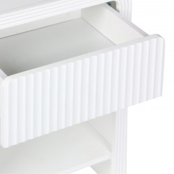 Nightstand Zeplen pakoworld MDF in white color 40x30x53cm Nightstand Zeplen pakoworld MDF in white color 40x30x53cm