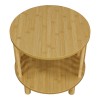 Bedside table Nodial pakoworld MDF/Bamboo in natural color D40x40cm